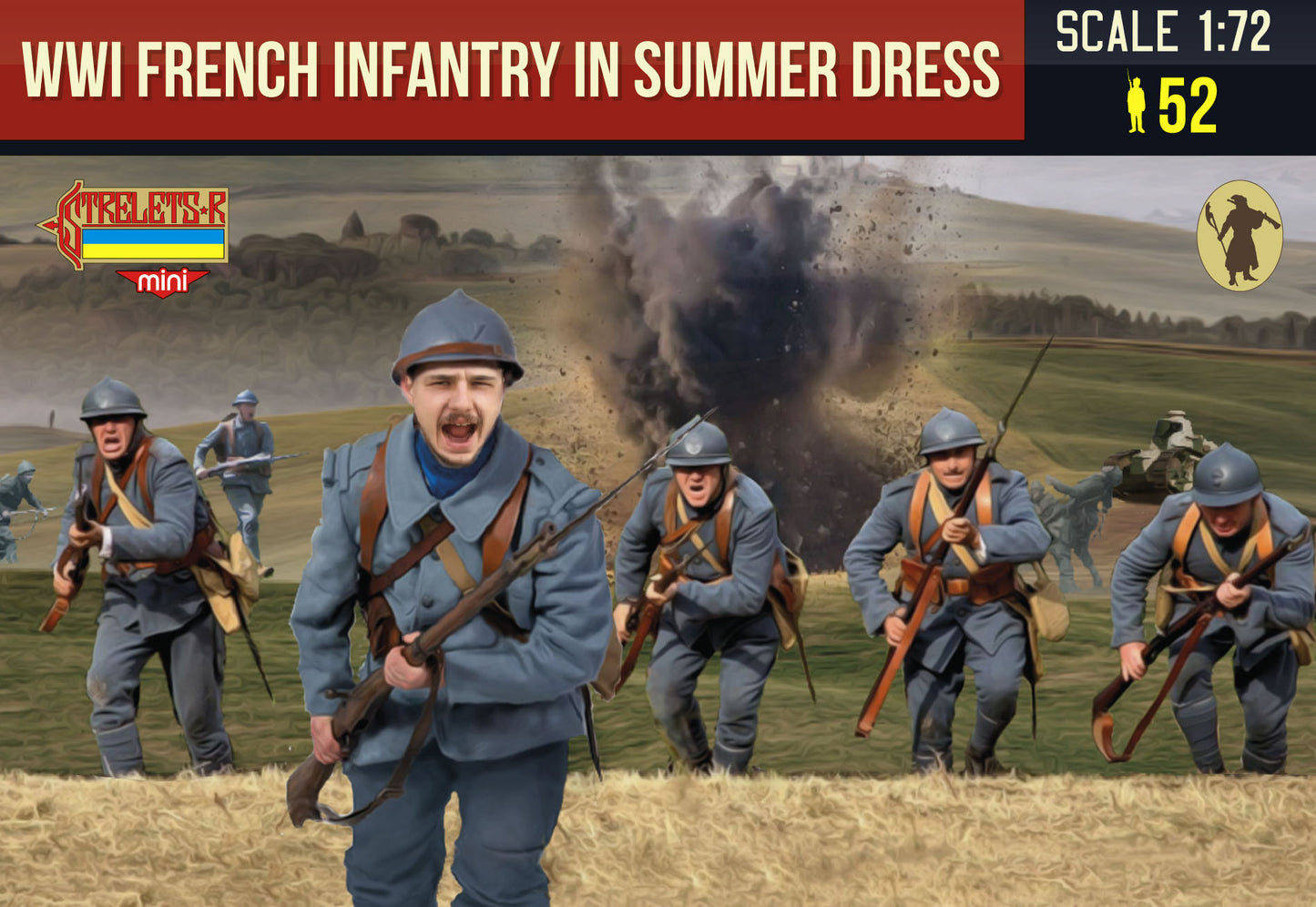 Strelets M134 1:72 French Infantry in Summer Dress (WWI)