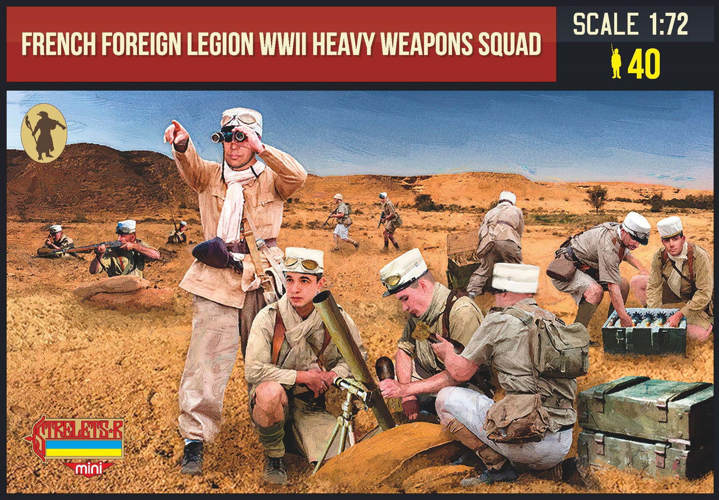 Strelets M152 1:72 French Foreign Legion WWII Heavy Weapons Squad