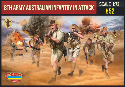 Strelets M155 1:72 8th Army Australian Infantry in Attack (WWII)