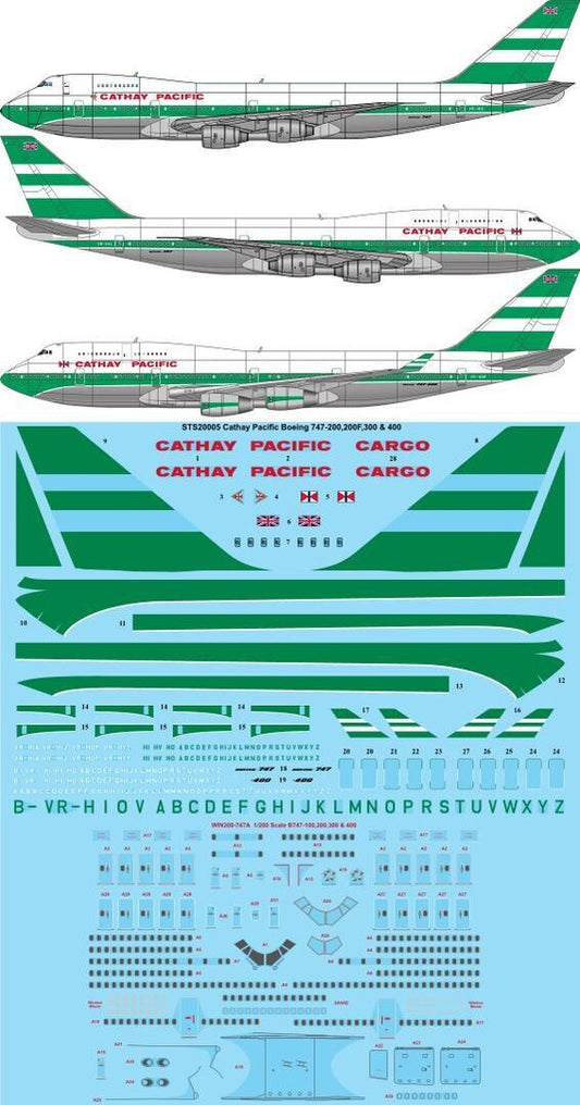 Twosix Silk STS20005 1:200 Cathay Pacific Delivery Boeing 747-200, 747-200F, 747-300 & 747-400