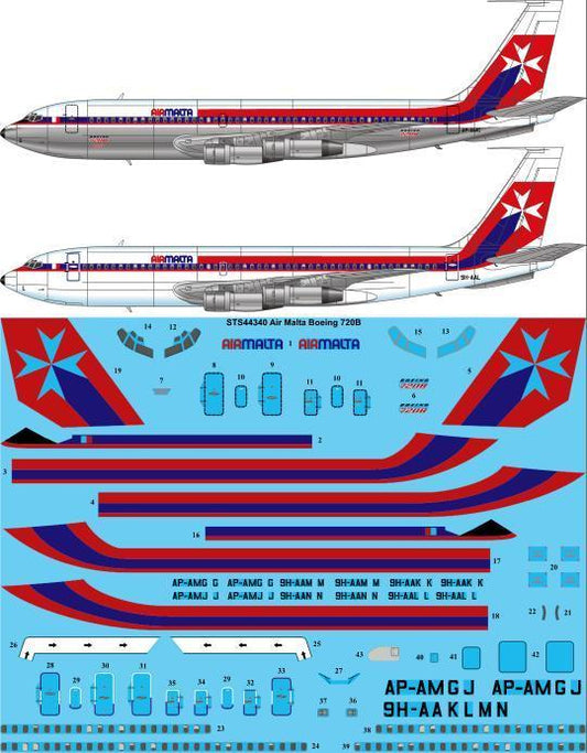 26 Decals STS44340 1:144 Air Malta Boeing 720B