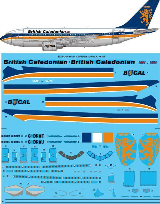 26 Decals STS44365 1:144 British Caledonian Airbus A310-200