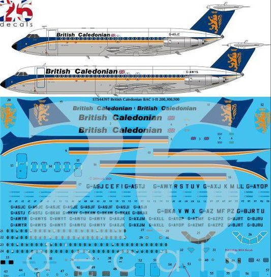 26 Decals STS44397 1:144 British Caledonian Final BAC 1-11