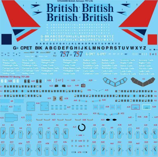 26 Decals STS44408 1:144 British Airways 'Negus & Negus' Boeing 757-237 for Zvezda