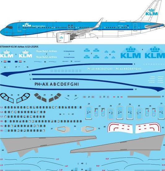 26 Decals STS44419 1:144 KLM Airbus A321-251NX / Neo