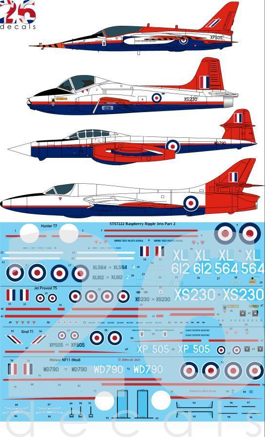 26 Decals STS7222 1:72 Raspberry Ripple Jets Part 2