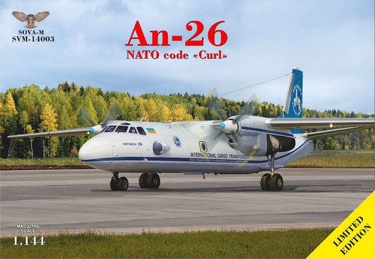 Sova-M 14003 1:144 Antonov An-26 Turboprop Transporter (Antonov Airlines)