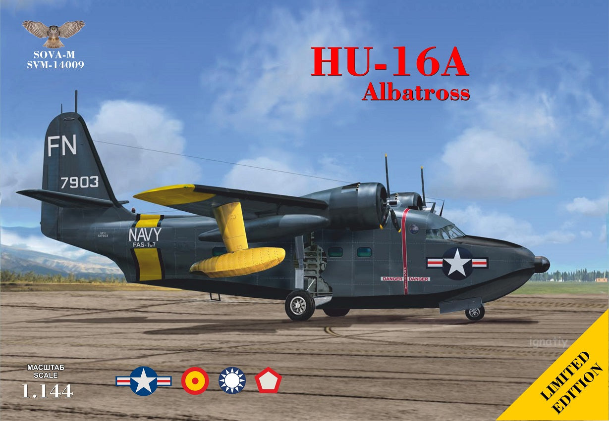 Sova-M SVM-14009 1:144 Grumman Hu-16A 'Albatross' flying boat