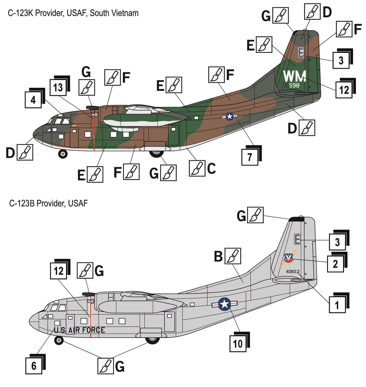 Sova-M SVM-14024 1:144 Fairchild C-123K/B 'Provider'