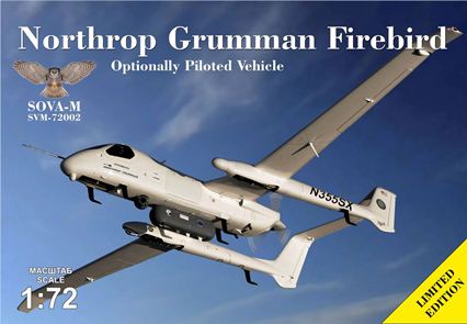 Sova-M 72002 1:72 Northrop Grumman Firebird Optionally Piloted Vehicle