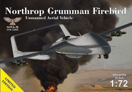 Sova-M 72003 1:72 Northrop Grumman Firebird Unmanned Aerial Vehicle