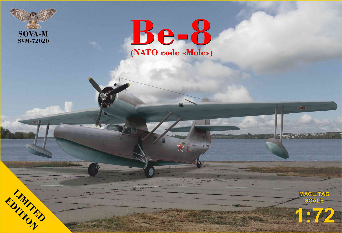 Sova-M 72020 1:72 Beriev Be-8 Passenger Amphibian Aircraft