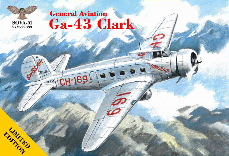 Sova-M 72033 1:72 General-Aviation GA-43 Clark (Swiss Air)