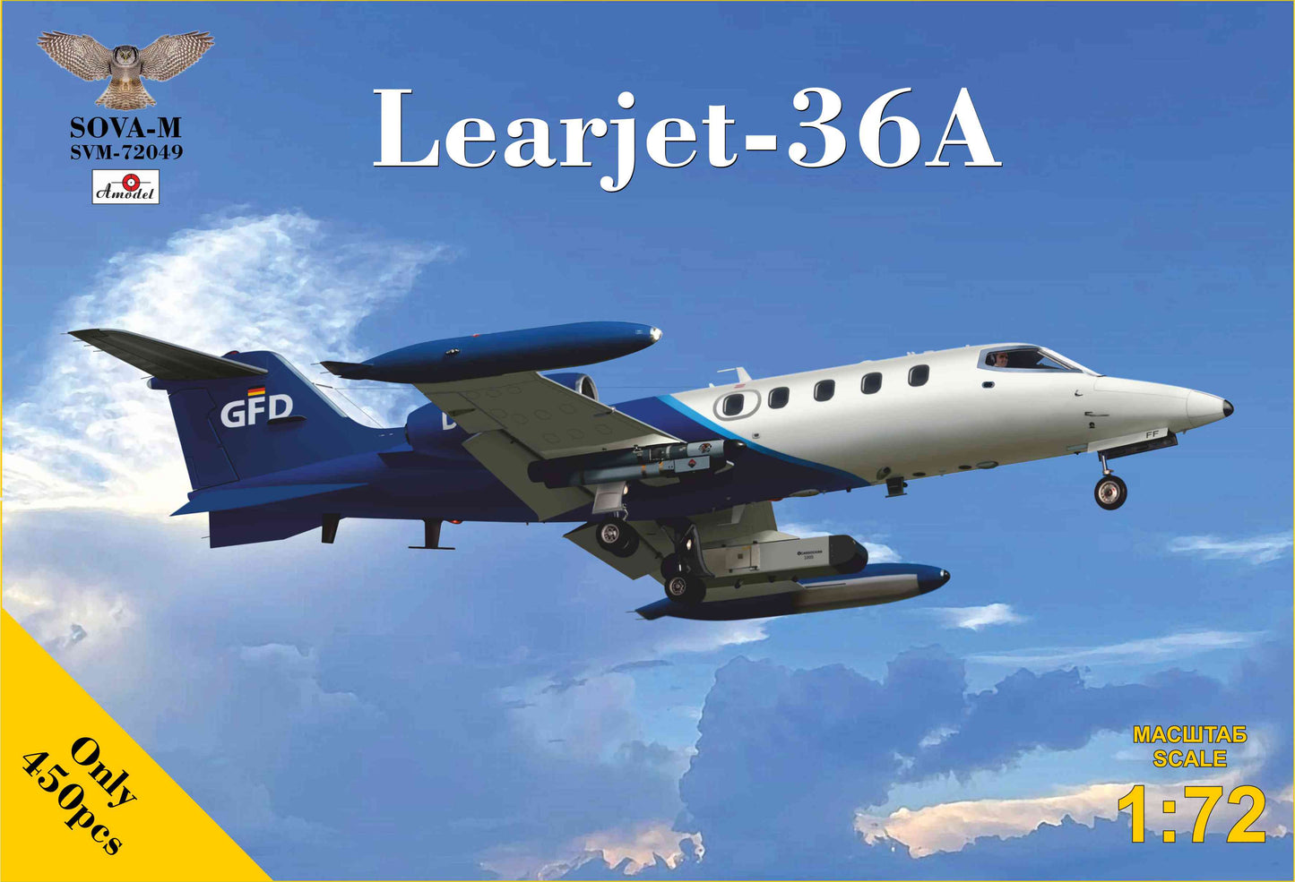 Sova-M 72049 1:72 Learjet 36A with Radar Pod (in GFD Service)