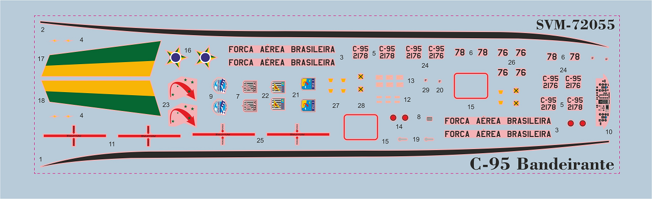 Sova-M SVM-72055 1:72 Embraer C-95 'Bandeirante' patrol