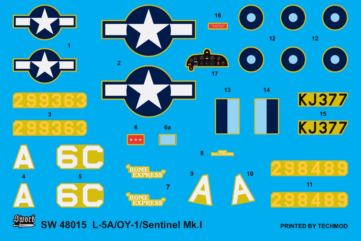 Sword 48015 1:48 L-5A/OY-1/ Sentinel Mk.I