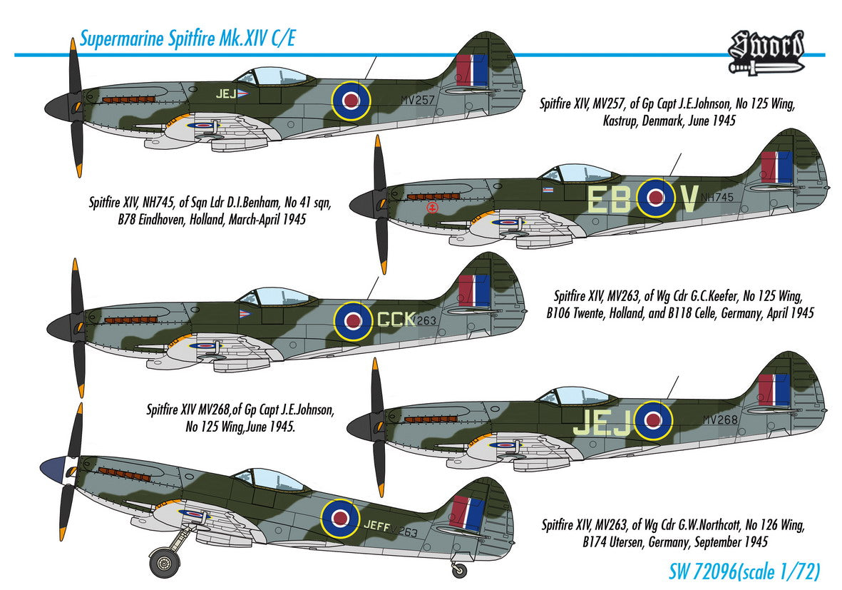 Sword 72096 1:72 Supermarine Spitfire Mk.XIVC/E Bubbletop