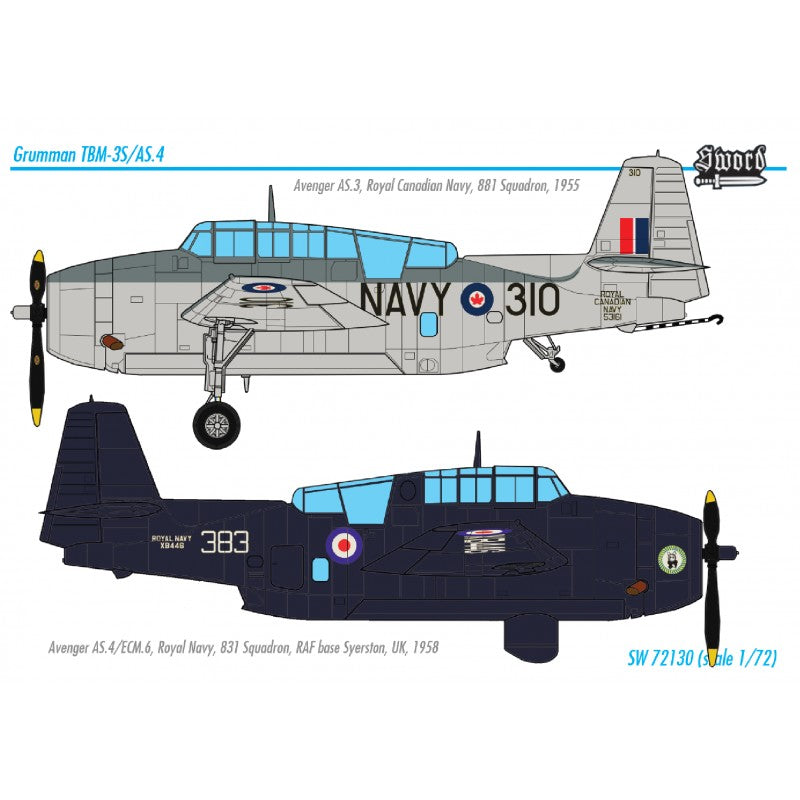 Sword 72130 1:72 Grumman TBM-3S Avenger AS.4