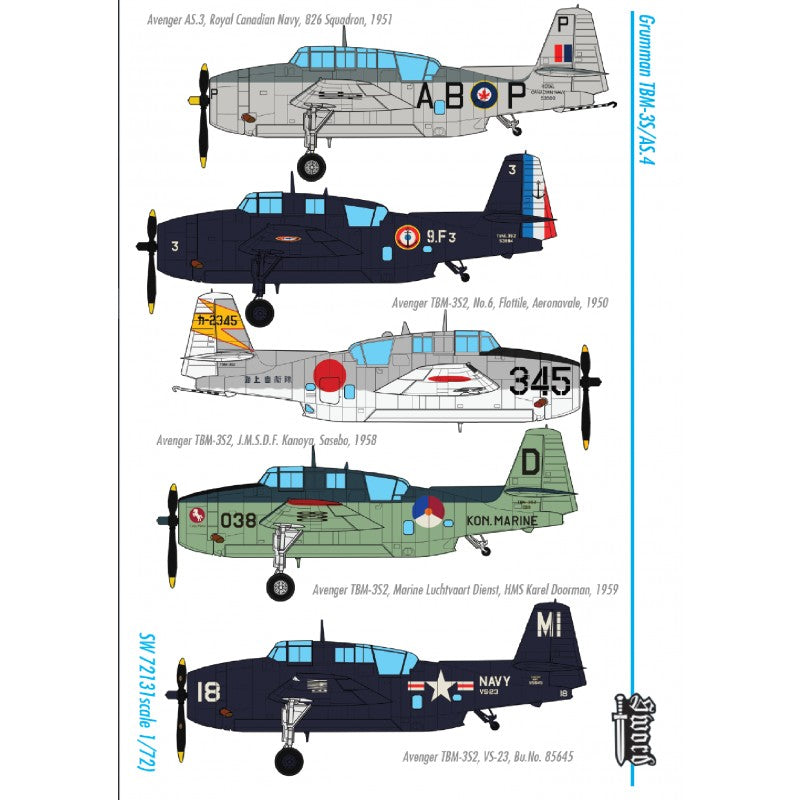 Sword 72131 1:72 Grumman TBM-3S2 Avenger