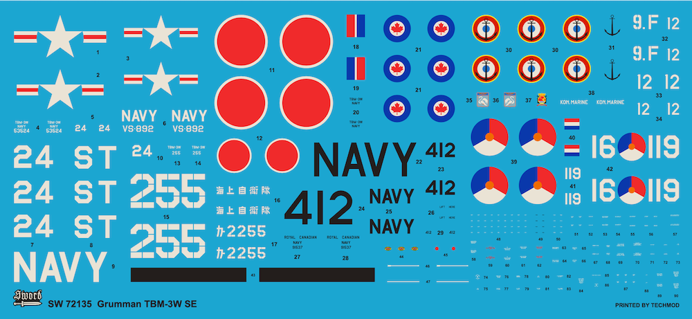 Sword 72135 1:72 Grumman TBM-3W Guppy