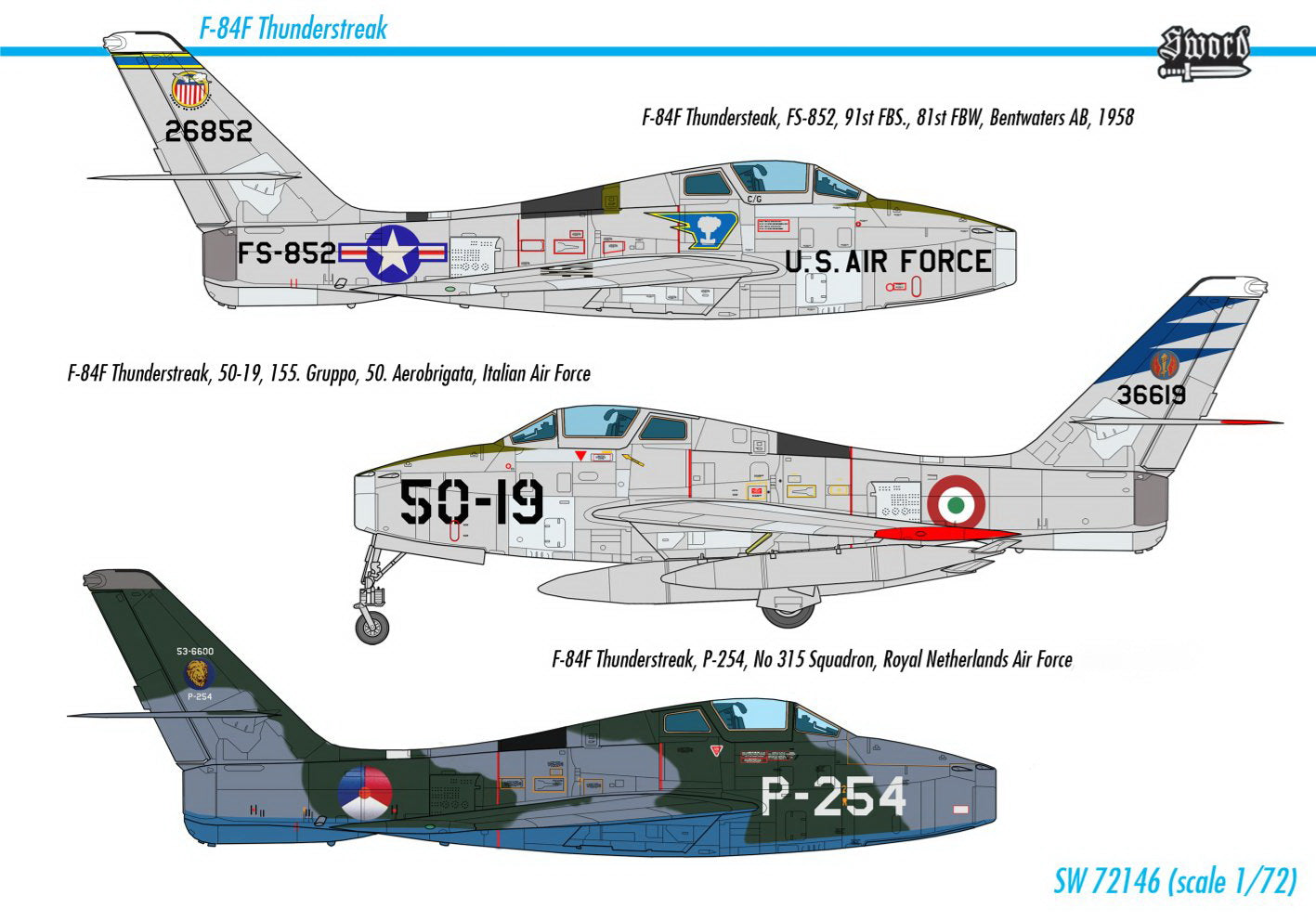 Sword 72146 1:72 F-84F Thunderstreak