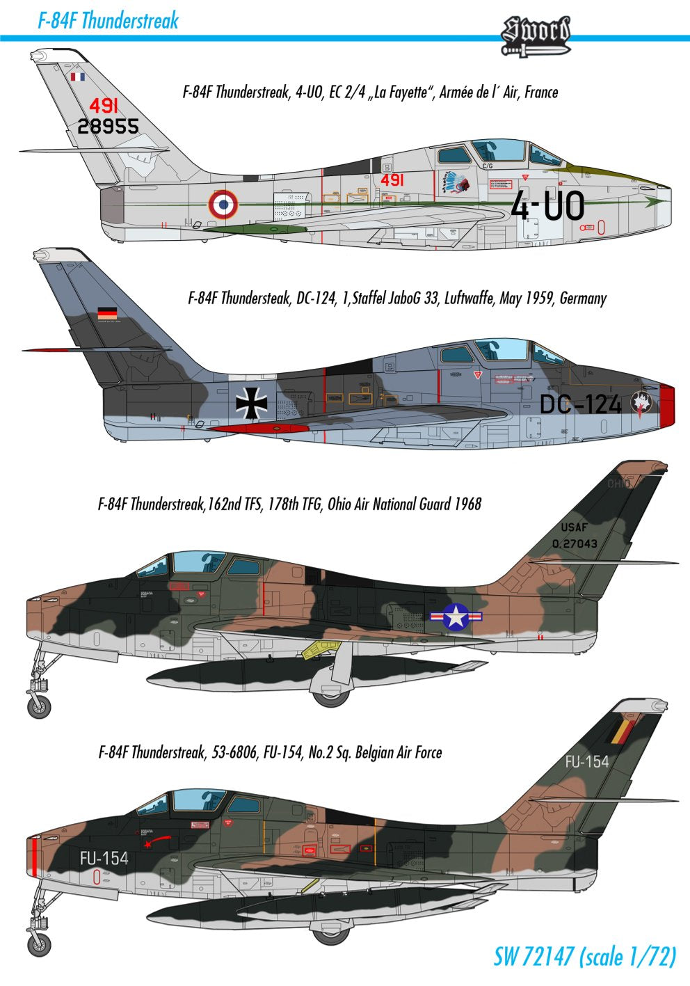 Sword 72147 1:72 F-84F Thunderstreak