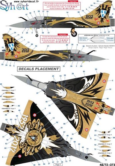 Syhart Decal 144073 1:144 Last Flight BA103 Cambrai-Epinoy (Part 2) Dassault-Mirage 2000C 103-YN