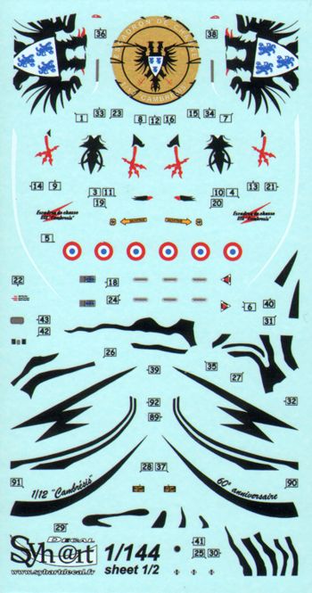 Syhart Decal 144073 1:144 Last Flight BA103 Cambrai-Epinoy (Part 2) Dassault-Mirage 2000C 103-YN