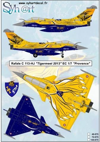 Syhart Decal 144075 1:144 Dassault Rafale C