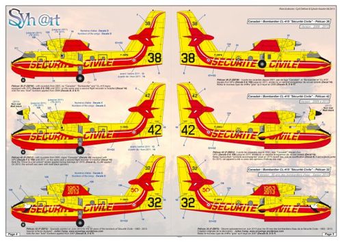 Syhart Decal 144912 1:144 Securite Civile Francaise (Part 1) CL-415 + Lockheed C-130A Hercules