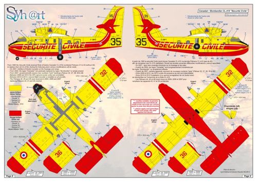 Syhart Decal 144912 1:144 Securite Civile Francaise (Part 1) CL-415 + Lockheed C-130A Hercules