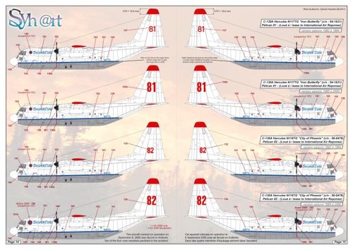 Syhart Decal 144912 1:144 Securite Civile Francaise (Part 1) CL-415 + Lockheed C-130A Hercules