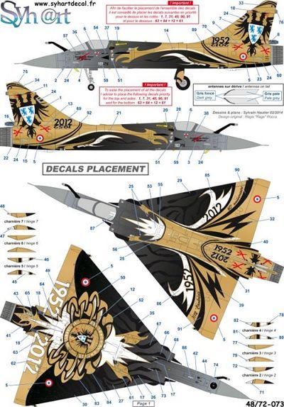 Syhart Decal 48073 1:48 Last Flight BA103 Cambrai-Epinoy (Part 2) Dassault-Mirage 2000C 103-YN