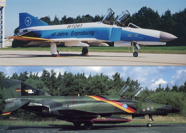 Syhart Decal 48076 1:48 McDonnell F-4F + RF-4E Phantom II '45Y WTD-61' 2002 + 'Last Klick' 1995