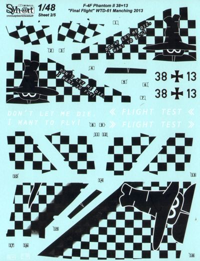 Syhart Decal 48078 1:48 McDonnell F-4F Phantom II 38+13 'Last Flight' WTD-61 Manching 2013