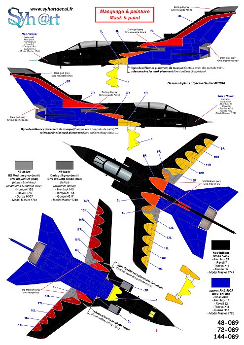 Syhart Decal 48089 1:48 Panavia Tornado IDS 44+97 '40 Jahre JBG-38' Jever AB 1997 P