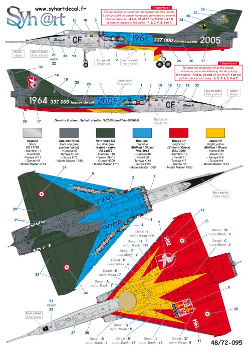 Syhart Decal 48095 1:48 Dassault-Mirage IVP n°59 CF 'C'est Fini' 1964-2005