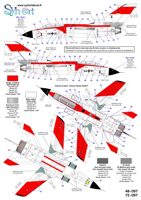 Syhart Decal 48097 1:48 Panavia Tornado IDS 44+61 40 Jahre Tornado Manching AB 2014
