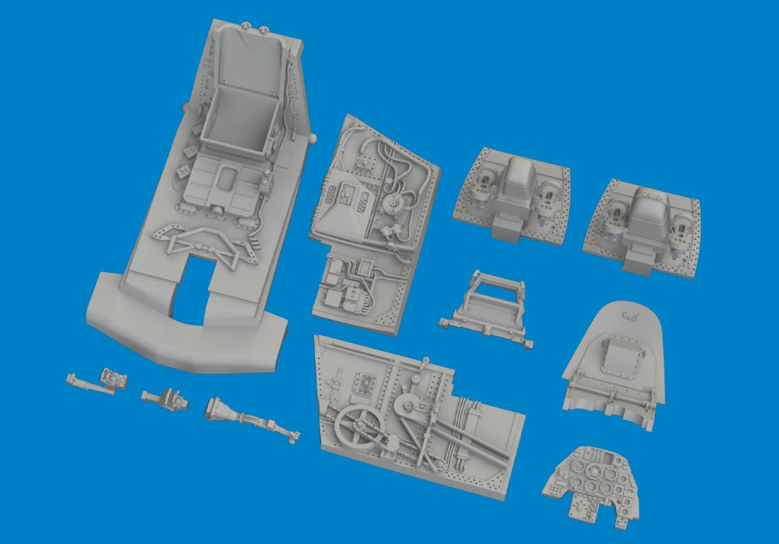 Eduard Brassin 672388 1:72 Messerschmitt Bf-109G-10 Cockpit PRINT