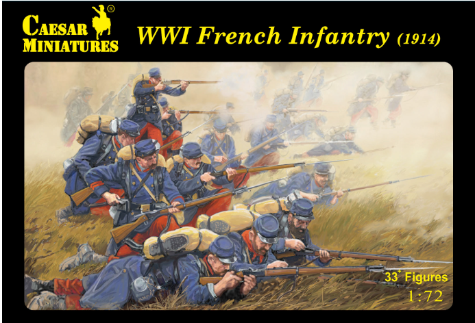 ## Caeser Miniatures (specials) H034 1:72 WWI French Infantry (1914) ##