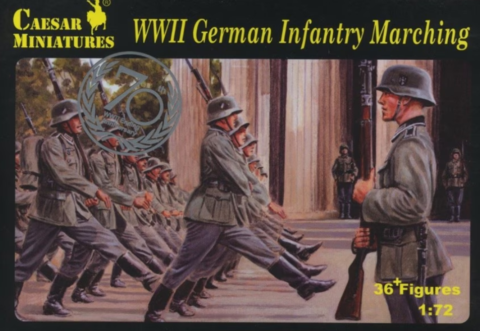## Caesar Miniatures 1:72 H081 WWII German Infantry Marching ##