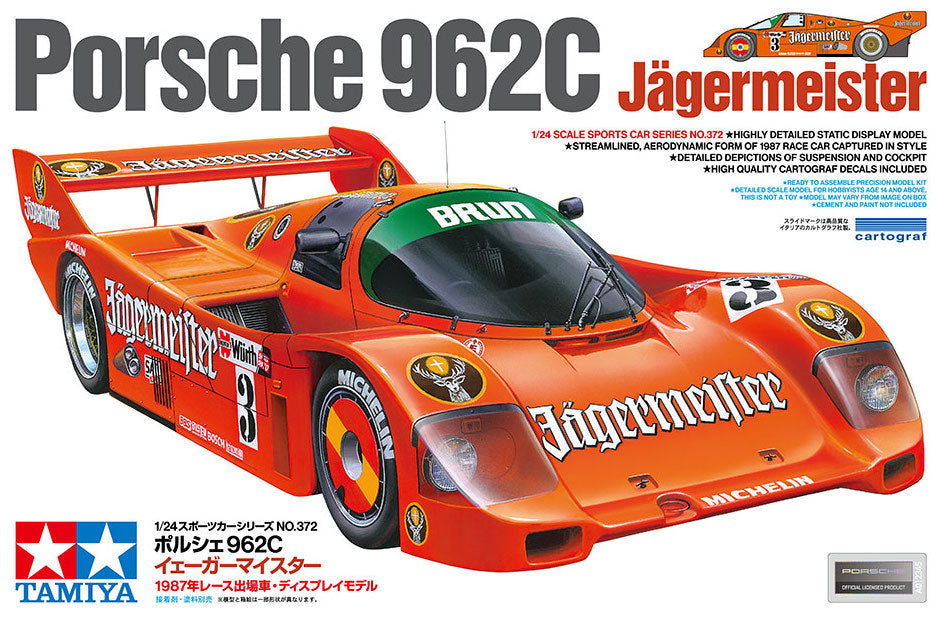 Tamiya 24372 1:24 Porsche 962C Jaegermeister