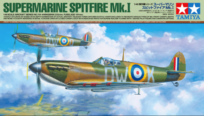 Tamiya 61119 1:48 Supermarine Spitfire Mk.1