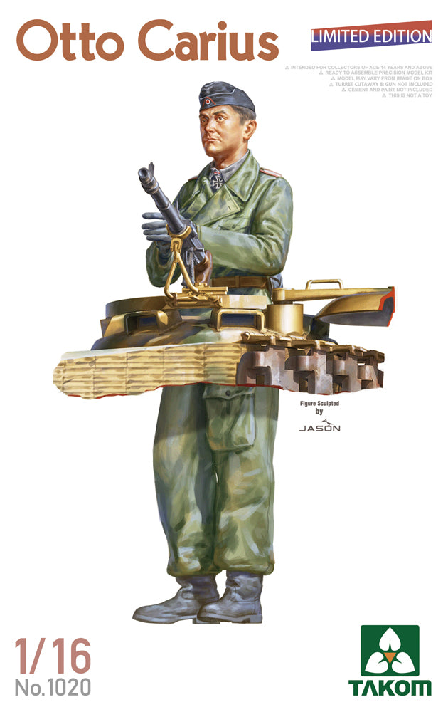 Takom 1020 1:16 Otto Carius WWII German Tank Ace Limited Edition