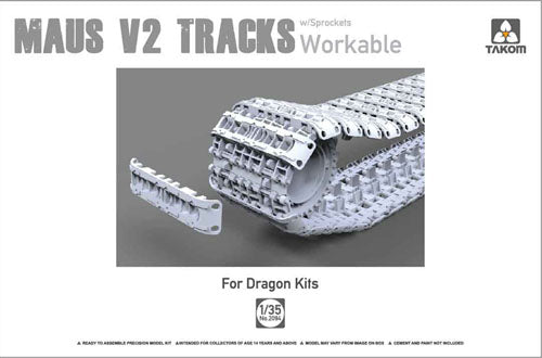 Takom 2094 1:35 Pz.Kpfw.VIII MAUS Super Tanks V-2 Workable Tracks with sprockets