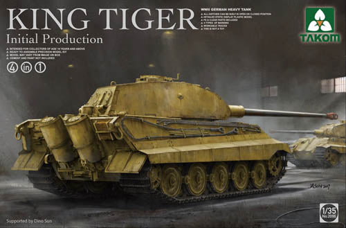 Takom 2096 1:35 Pz.Kpfw.VI King Tiger Initial Production 4 in 1