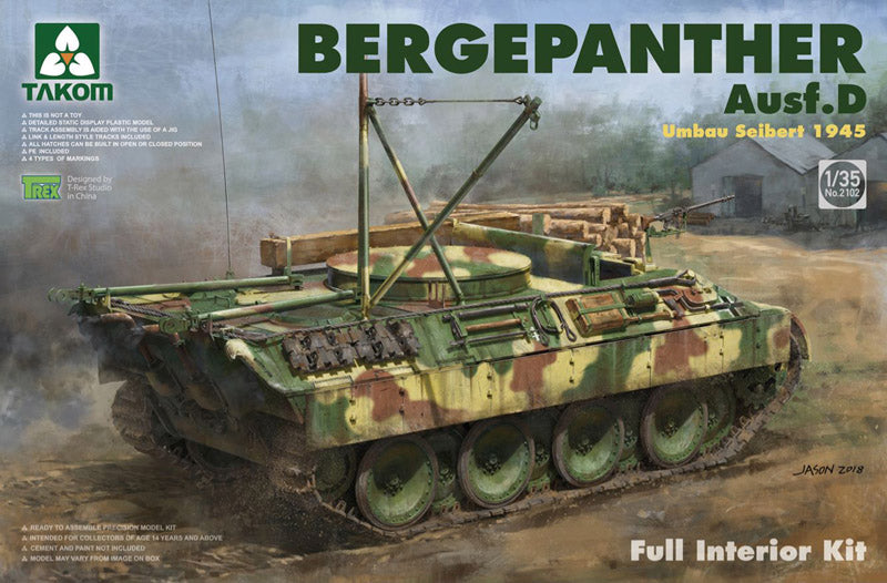 Takom 2102 1:35 Bergepanther Ausf.D with full Interior