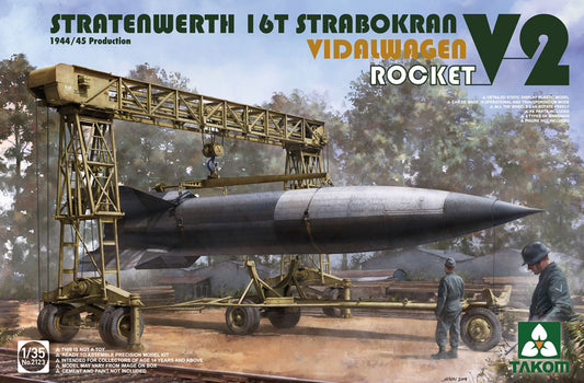 Takom 2123 1:35 Stratenwerth 16t Strabokran 1944/45 Production with V-2 Rocket & Vidalwagen