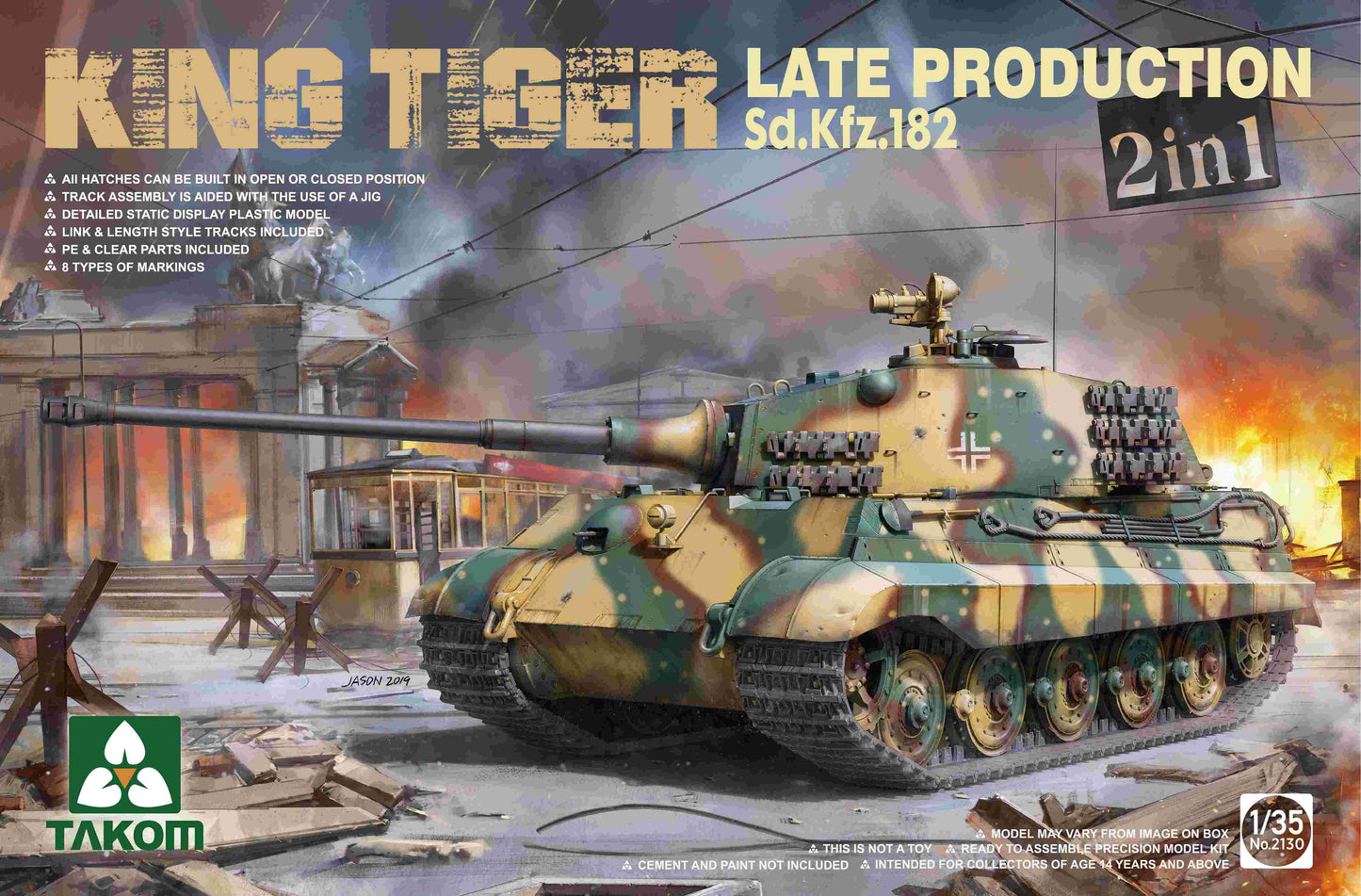 Takom 2130 1:35 Sd.Kfz.182 King Tiger Late Production 2 in 1 (without interior)