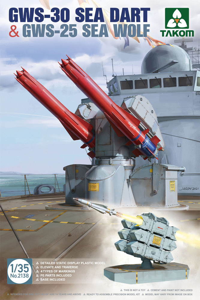 Takom 2138 1:35 Royal Navy GWS-30 Sea Dart & GWS-25 Sea Wolf